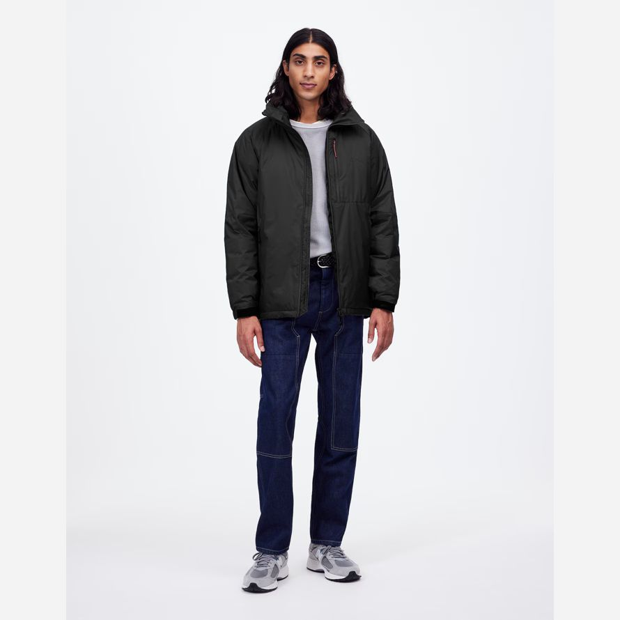 madewell nangaᆴ aurora tex stand collar mens down jacket dark grey