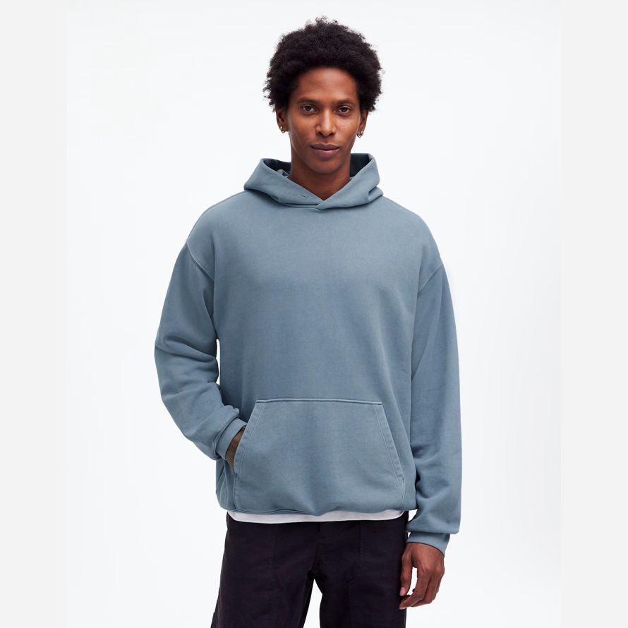 blau grau herren madewell den mccarren midweight hoodie