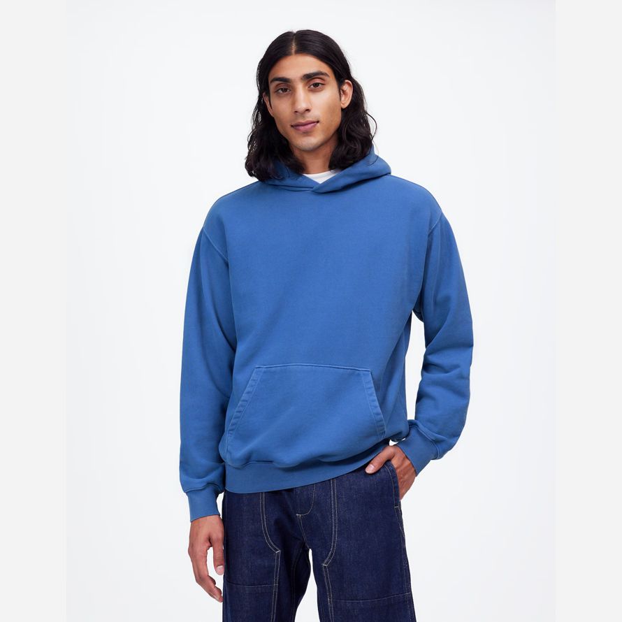blue mens madewell den mccarren midweight hoodie