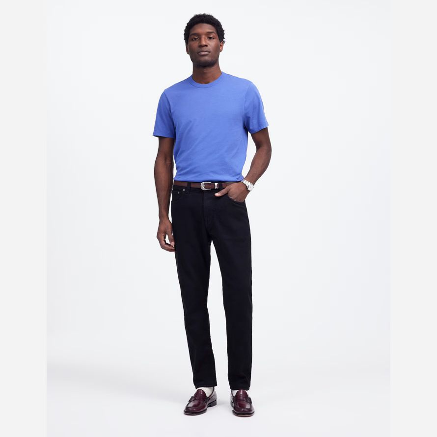 schwarz herren madewell athletic coolmax slim jeans