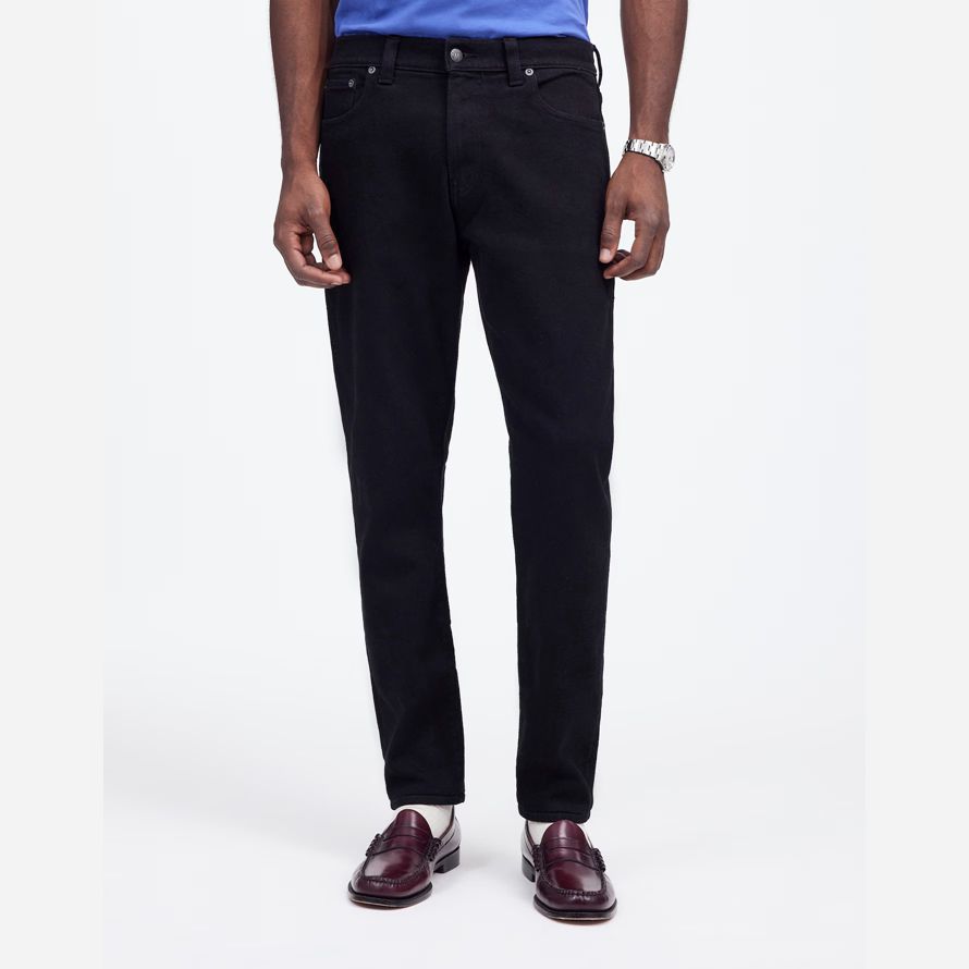 schwarz herren madewell athletic coolmax slim jeans