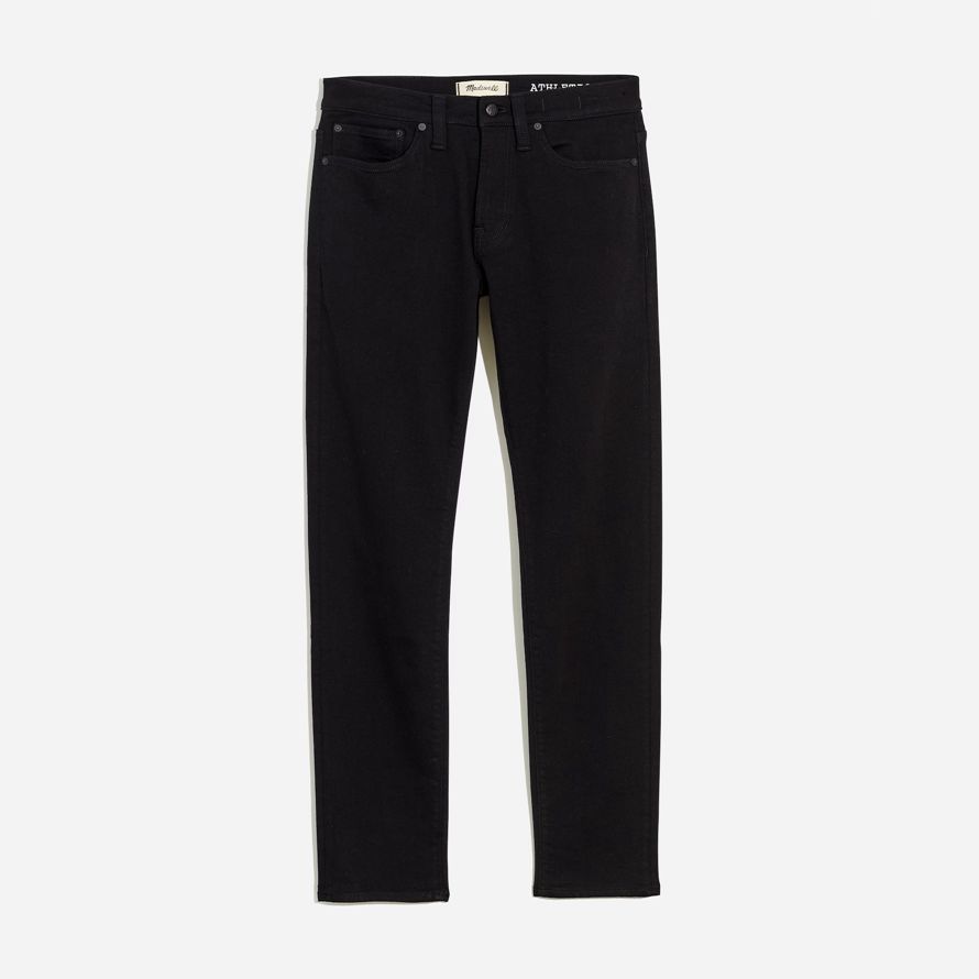 schwarz herren madewell athletic coolmax slim jeans
