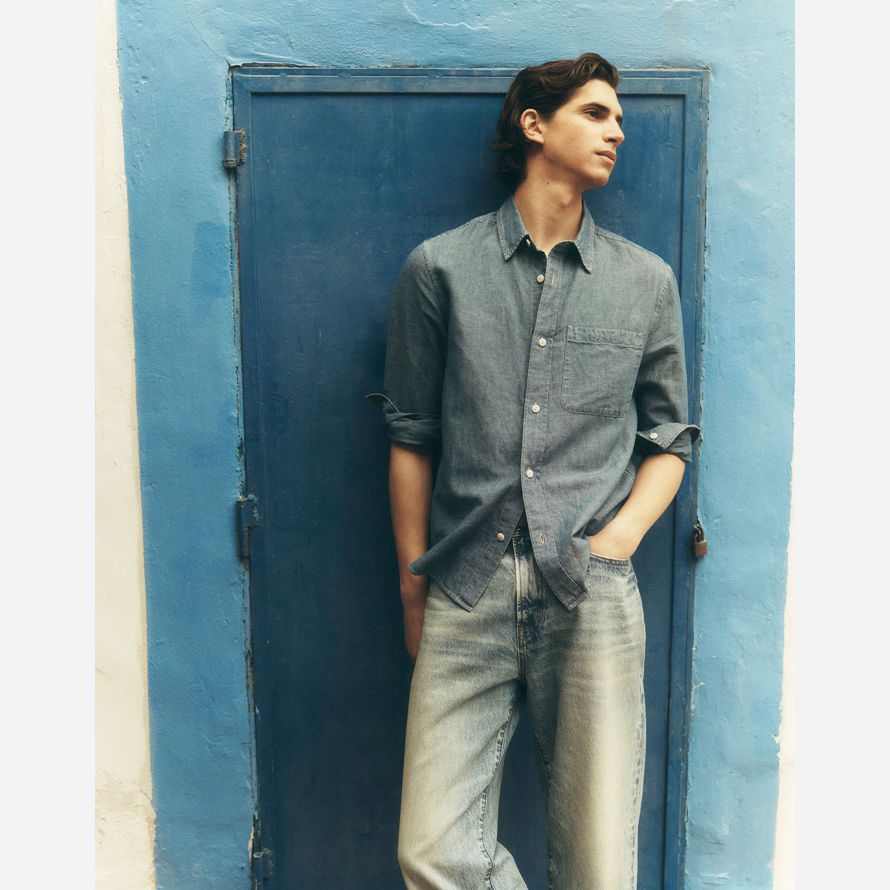 madewell 1991 loose straight mens jeans blau