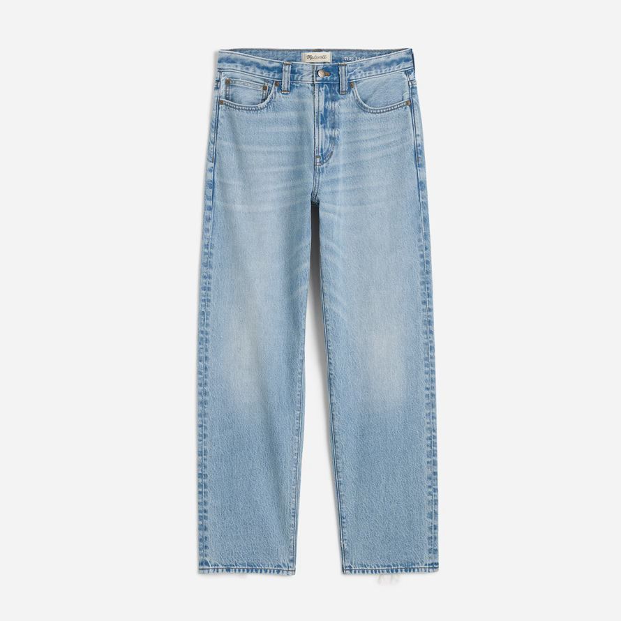 light blue mens madewell 1991 lose gerade jeans