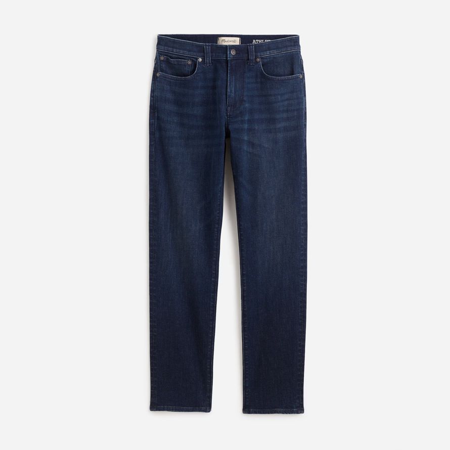 dark blue madewell athletic coolmax slim herren jeans