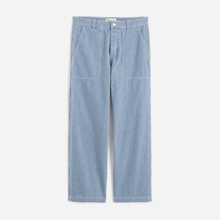madewell baggy surplus engineer stripe herren jeans blau