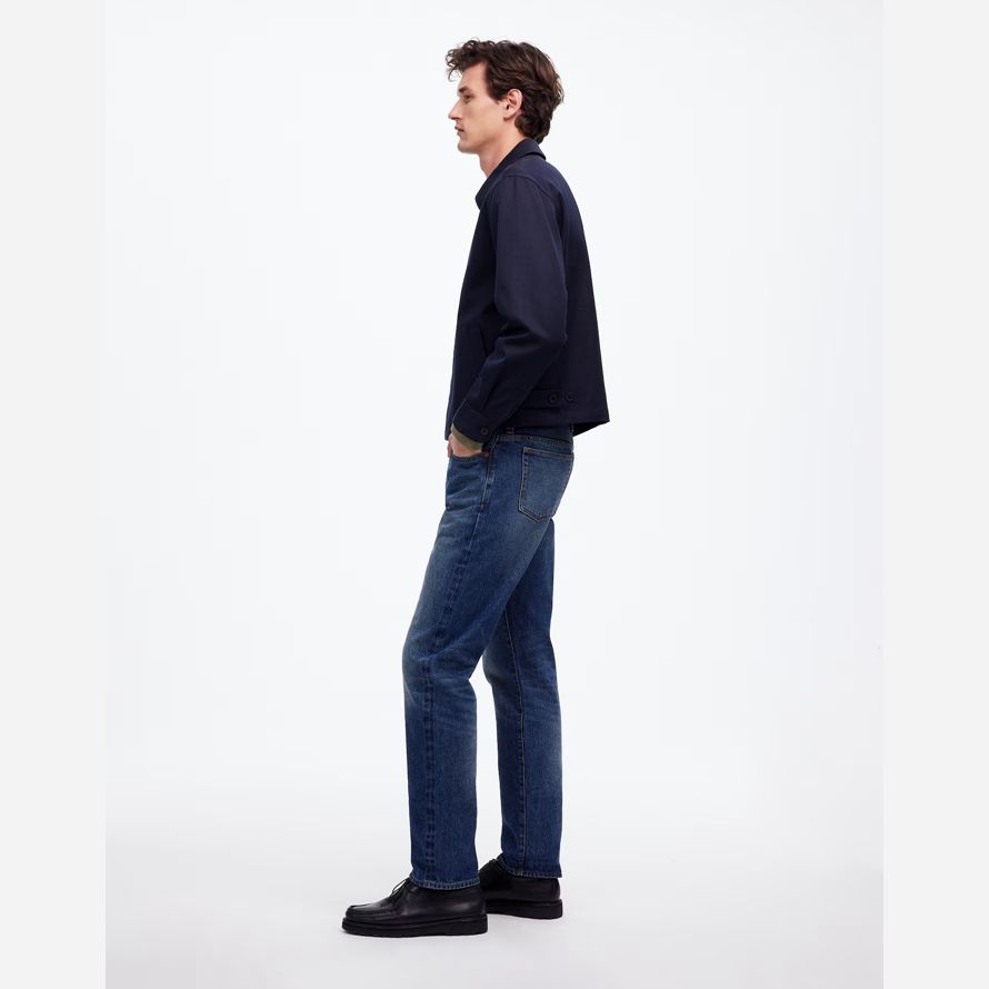 blue mens madewell 1991 straight-leg selvedge jeans