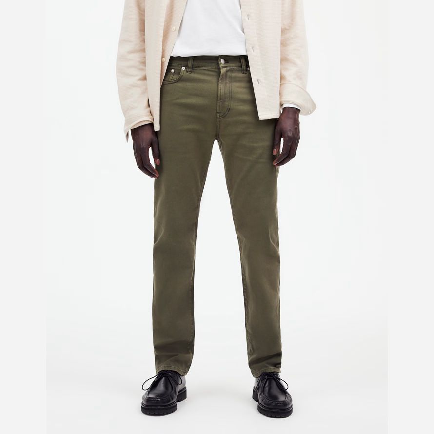 madewell der sportliche allday slim herren hose oliv