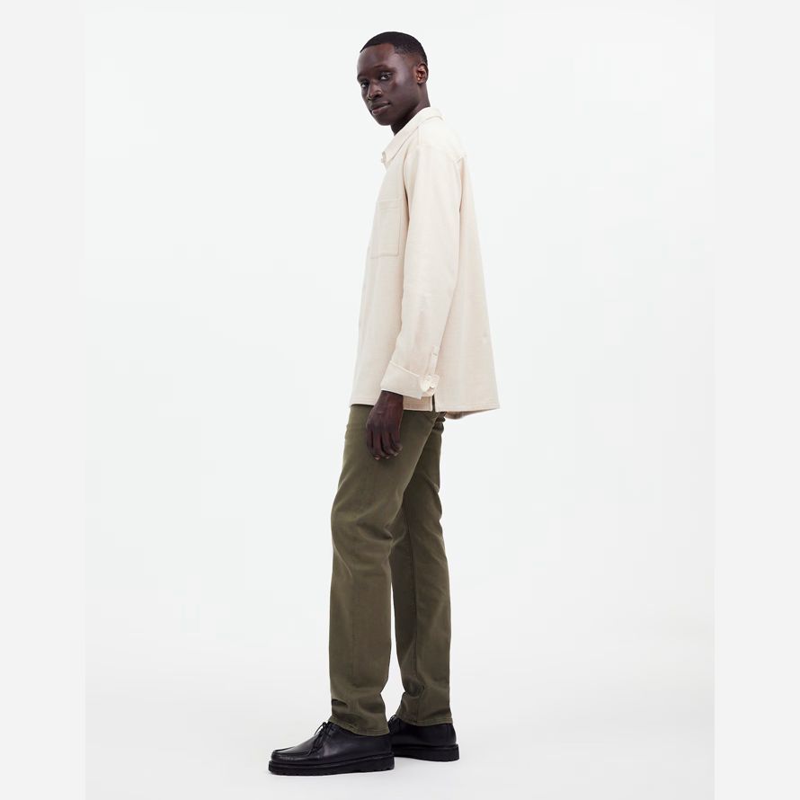 madewell der sportliche allday slim herren hose oliv