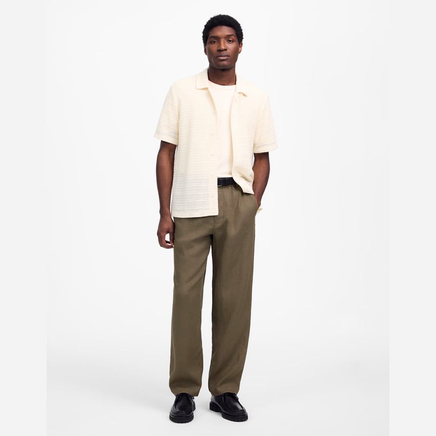 madewell linen pull-on herren hose khaki grün