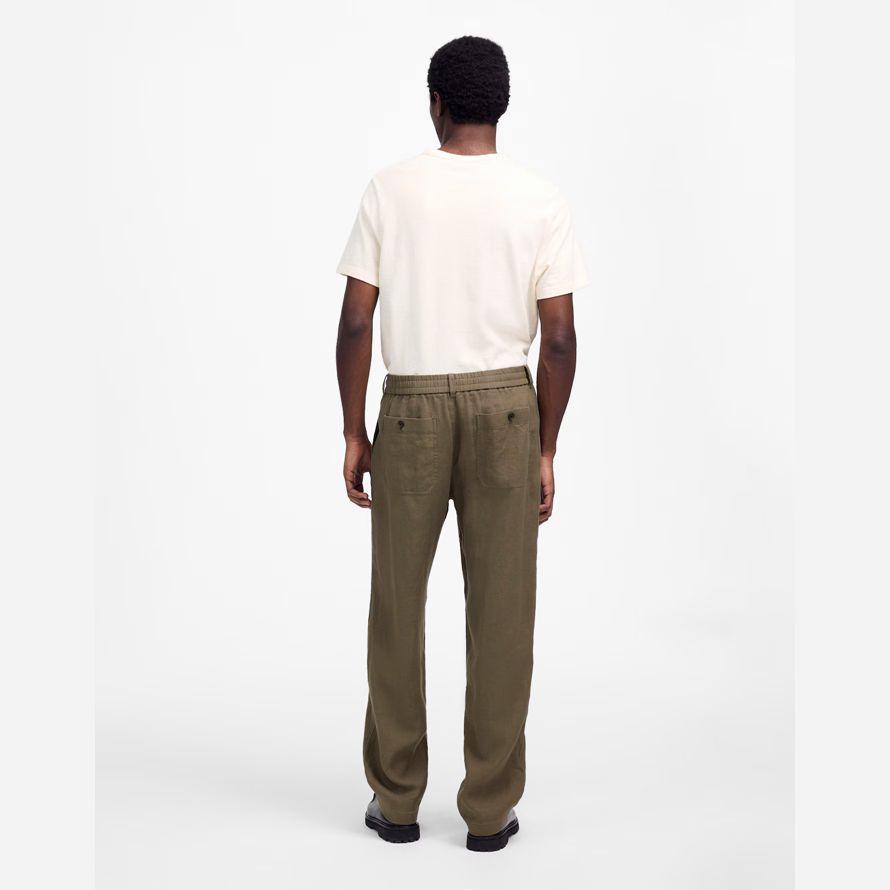 madewell linen pull-on herren hose khaki grün
