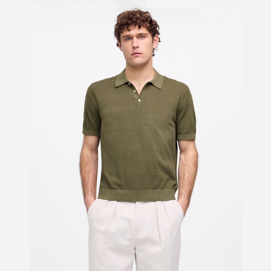 olive mens madewell drei-tasten-polo pullover