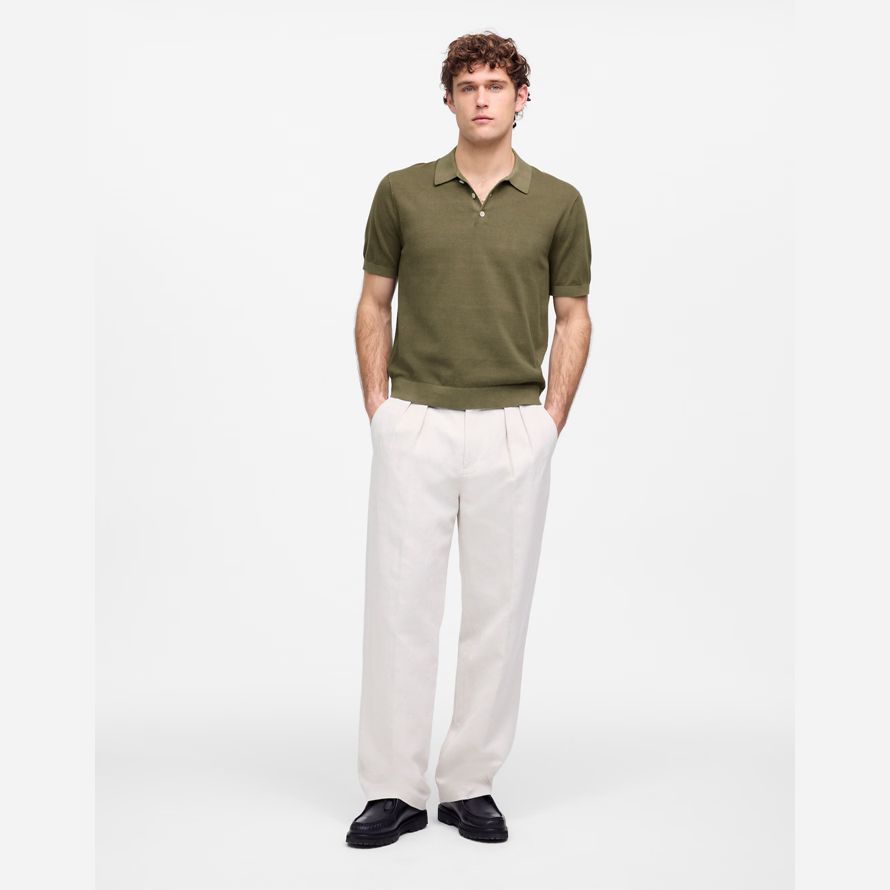 olive mens madewell drei-tasten-polo pullover