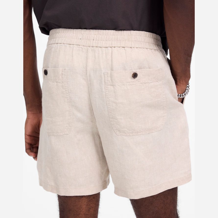 madewell everywear leinen herren shorts beige