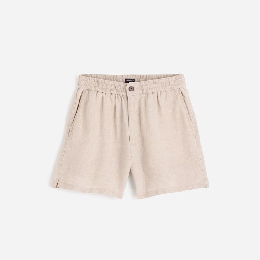 madewell everywear leinen herren shorts beige