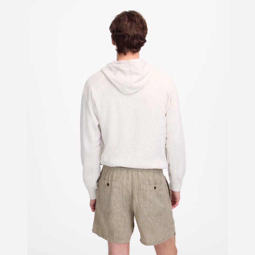 licht khaki madewell everywear leinen herren shorts