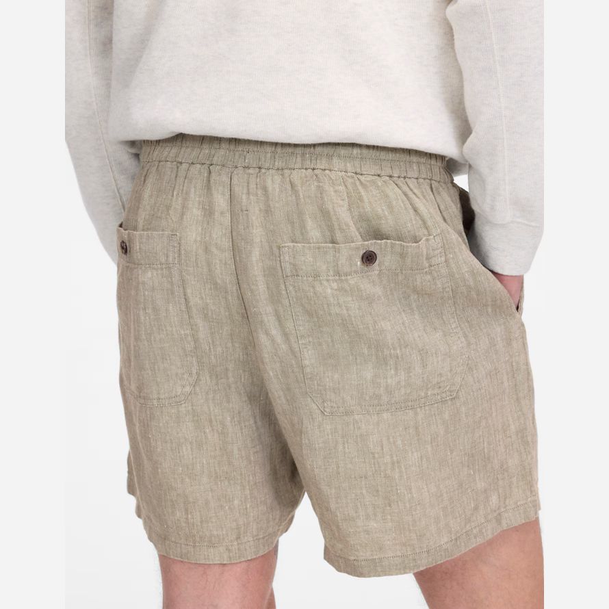licht khaki madewell everywear leinen herren shorts