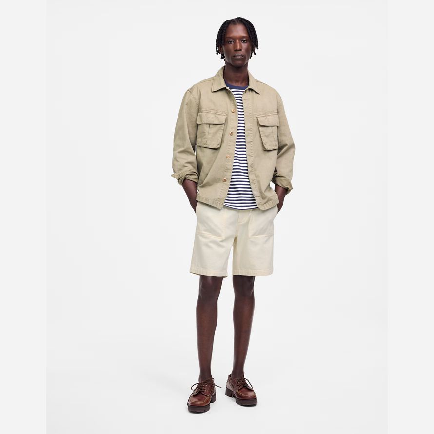 creme herren madewell patch pocket shorts
