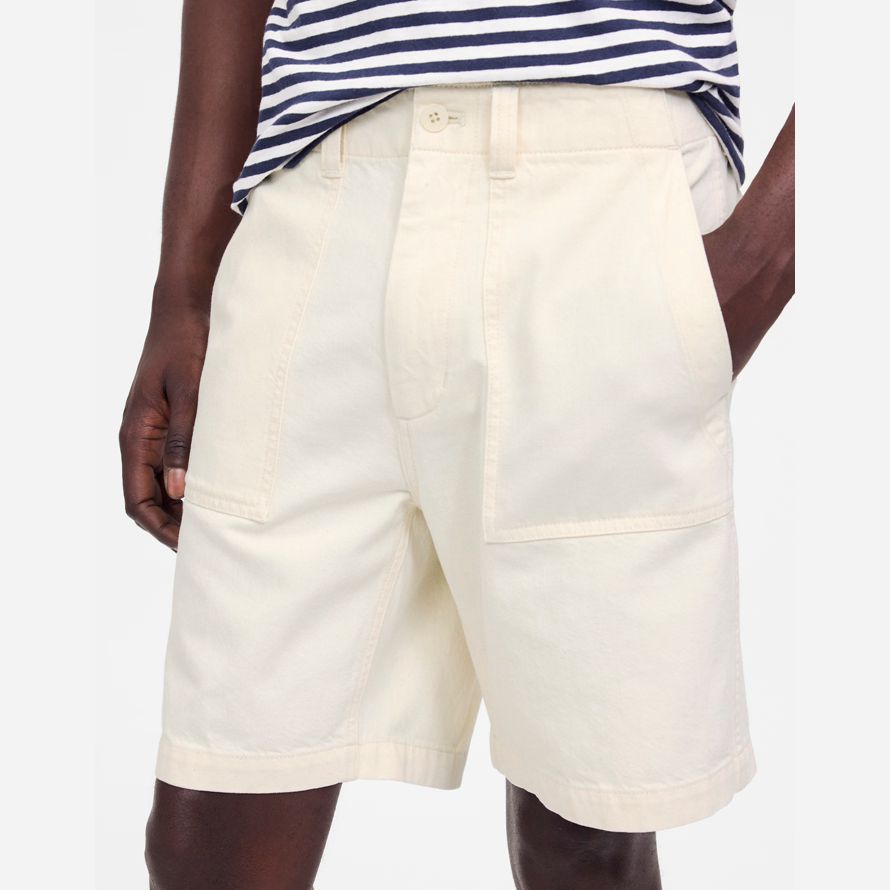 creme herren madewell patch pocket shorts