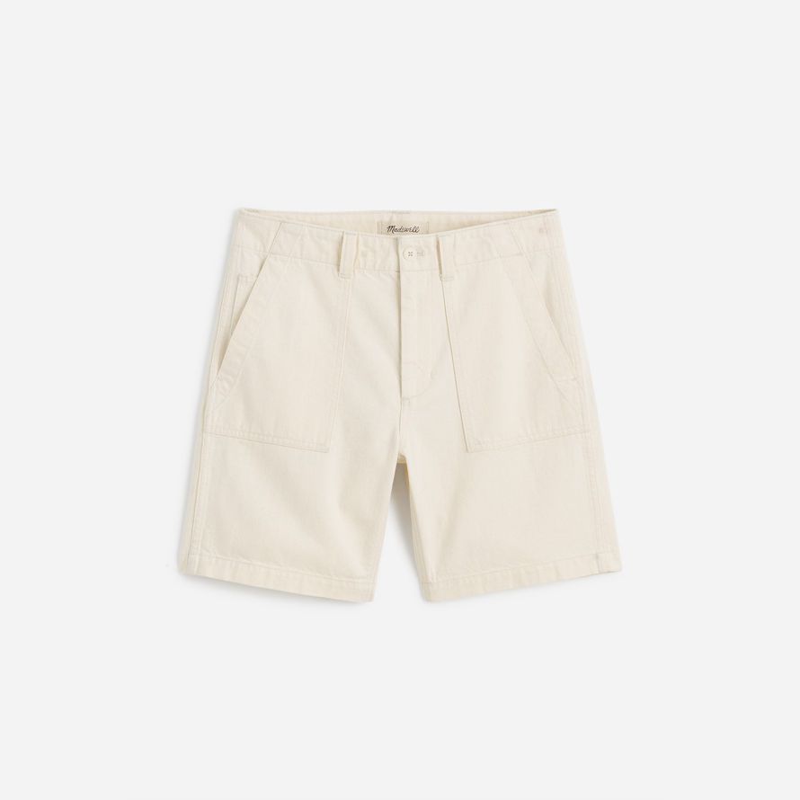 creme herren madewell patch pocket shorts