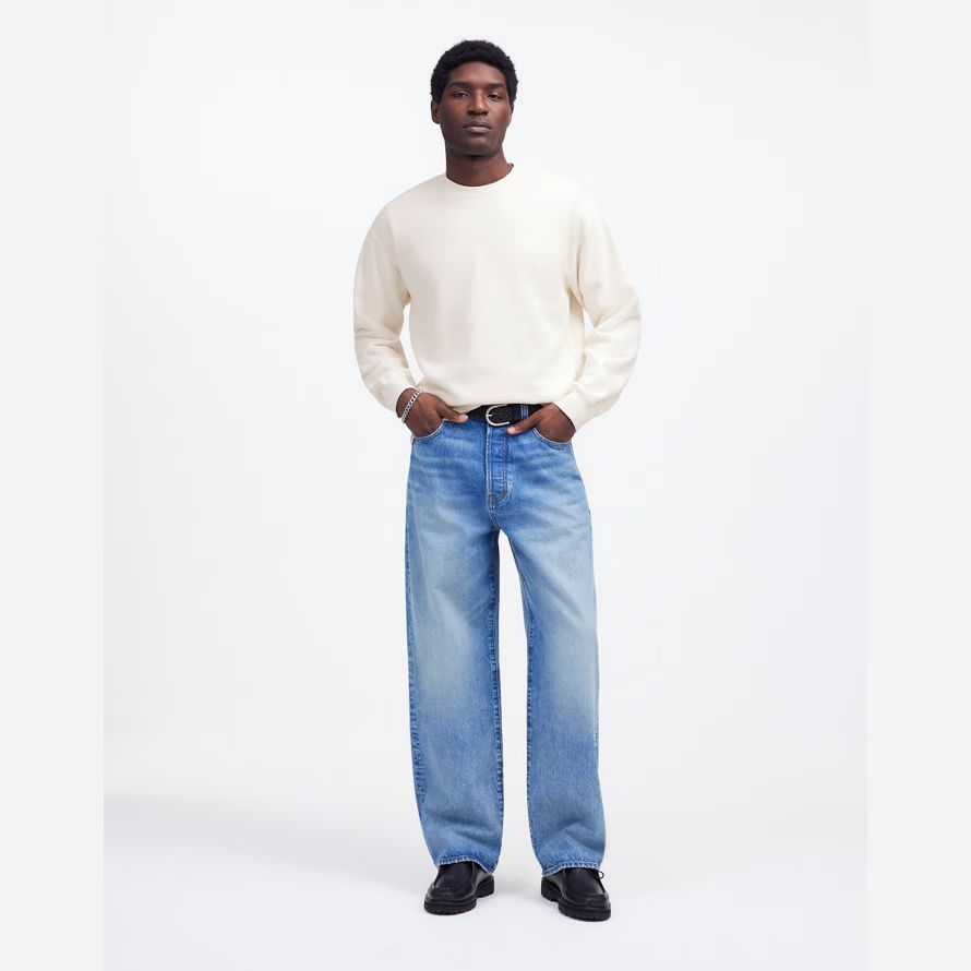 herren madewell den mccarren midweight crewneck sweatshirt-creme