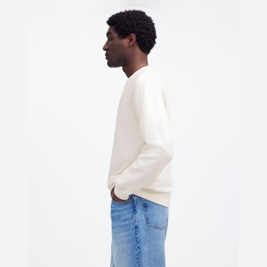herren madewell den mccarren midweight crewneck sweatshirt-creme