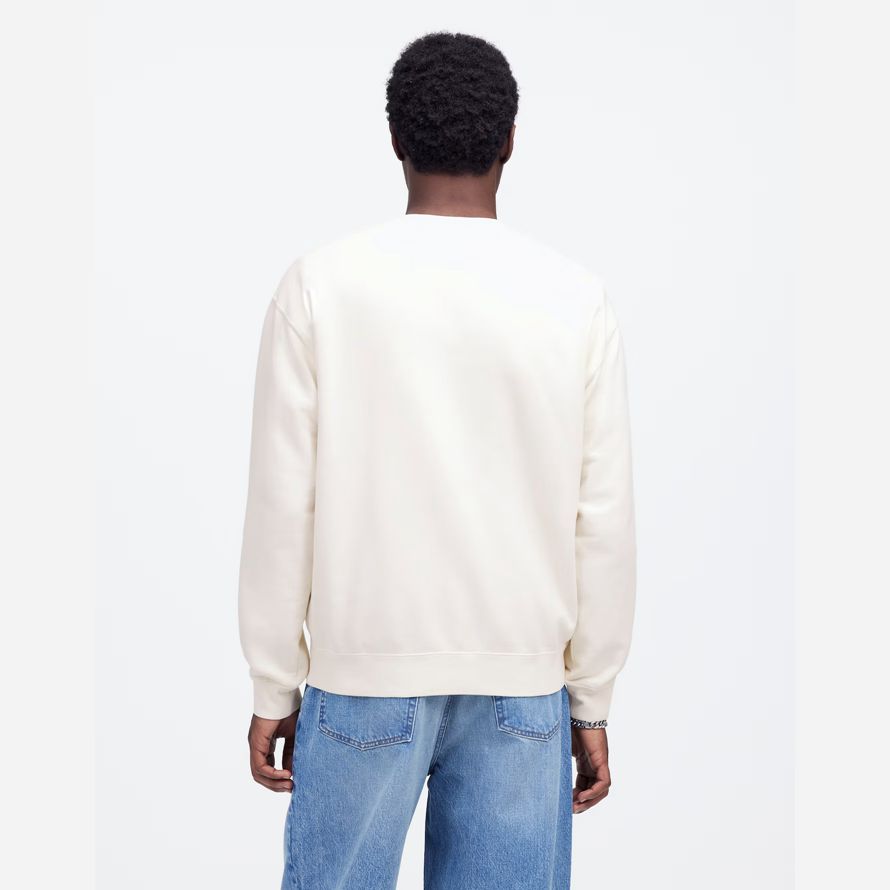herren madewell den mccarren midweight crewneck sweatshirt-creme