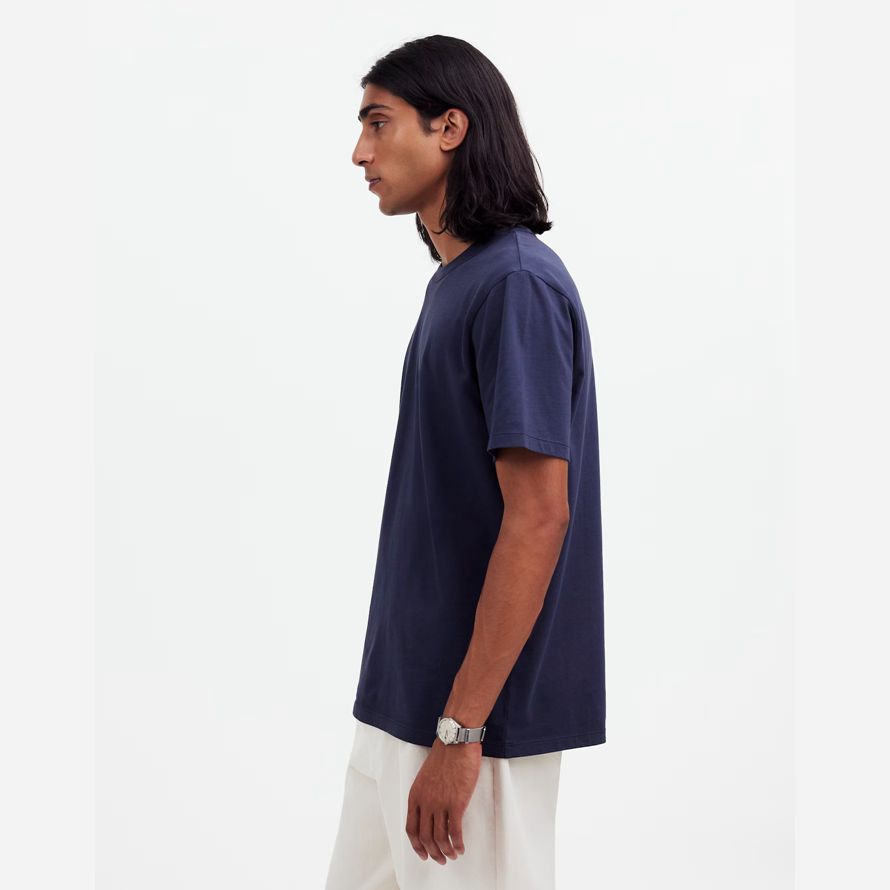 madewell navy garment-dyed allday crewneck mens t-shirts