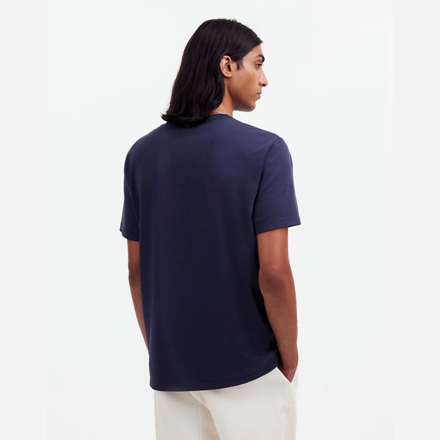 madewell navy garment-dyed allday crewneck mens t-shirts