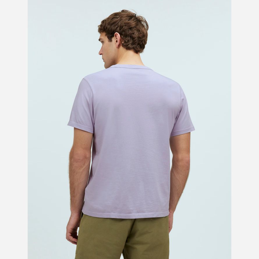 licht lila herren madewell garment-dyed allday crewneck t-shirts
