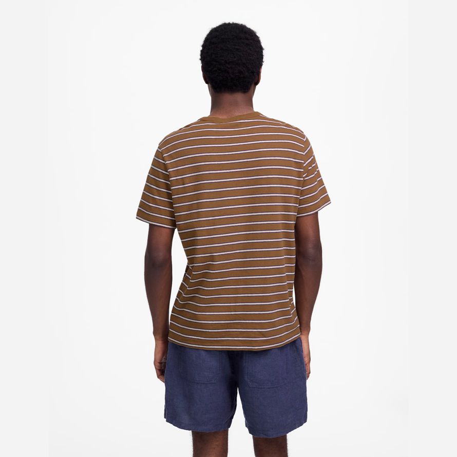 madewell allday baumwoll-leinen-mischung herren t-shirts braun weiß