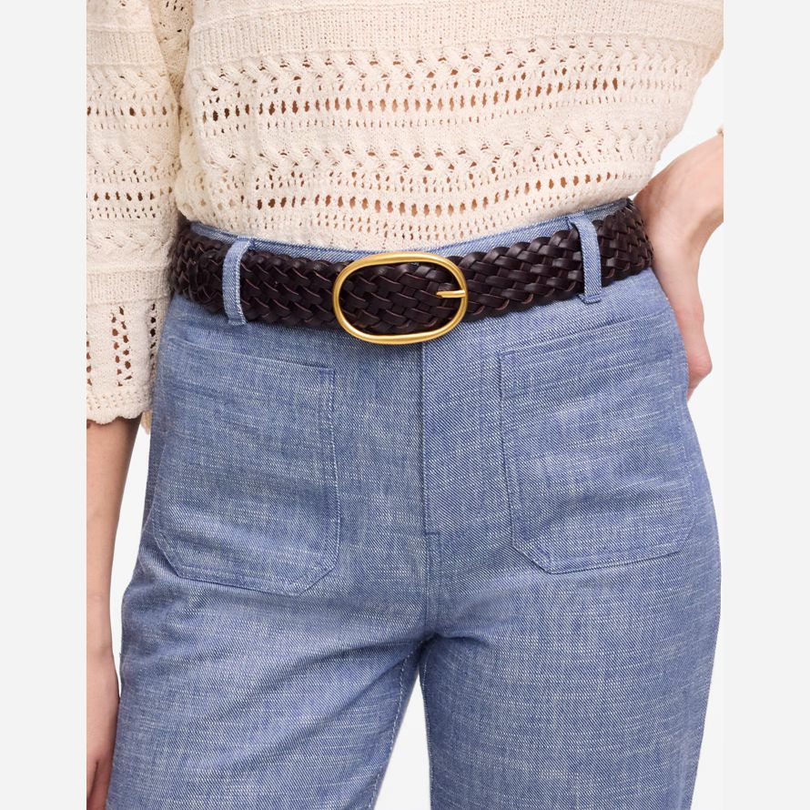 schokolade madewell oval schnalle leder damen gürtel