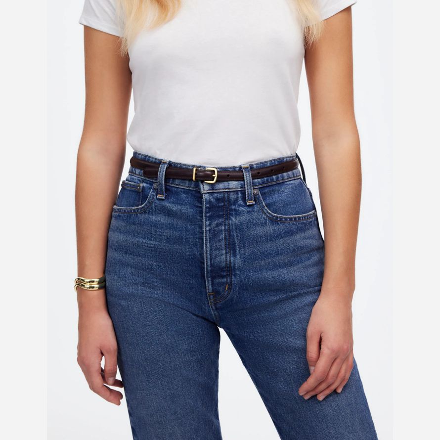schokolade damen madewell das wesentliche skinny leather belt