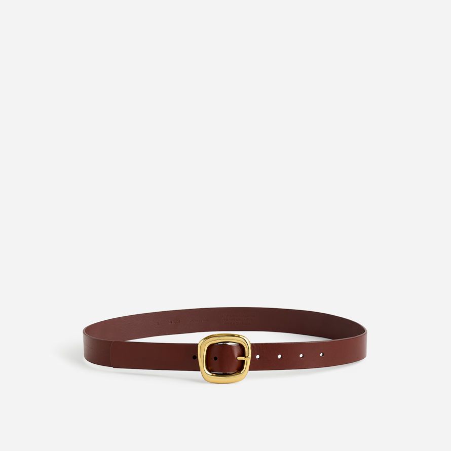braun damen madewell skulpturale schnalle gürtel