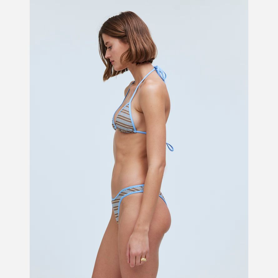 damen madewell frankies taube classic bikini bottom blue dark brown
