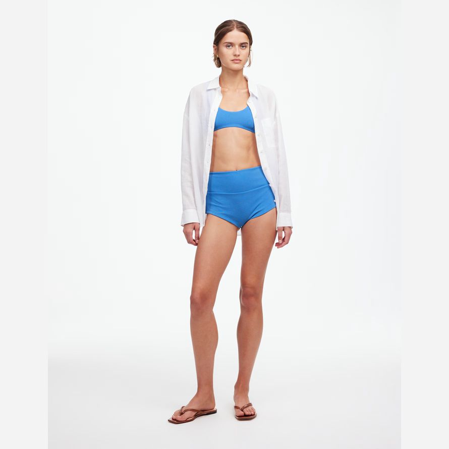 blau damen madewell zulu amp zephyr ocean blue texturierte bikini bottom