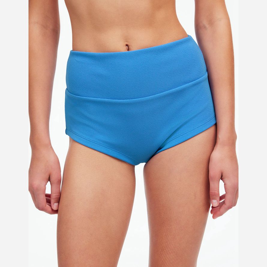 blau damen madewell zulu amp zephyr ocean blue texturierte bikini bottom