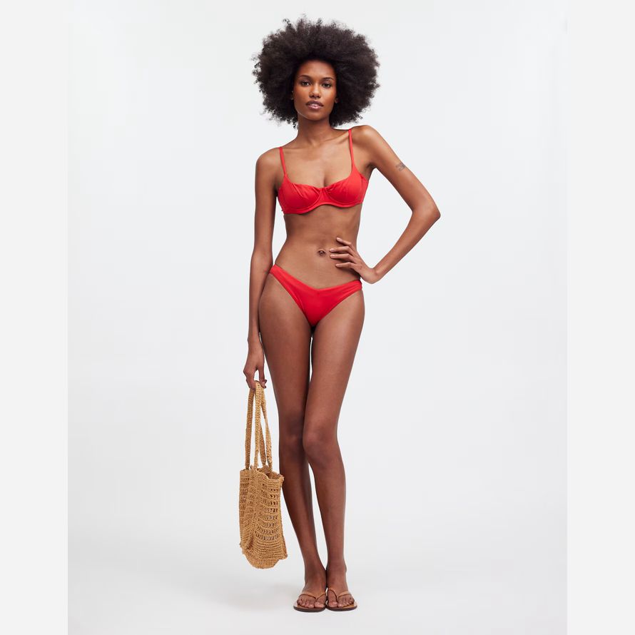 rote damen madewell frankies bikinis enzo bikini bottom