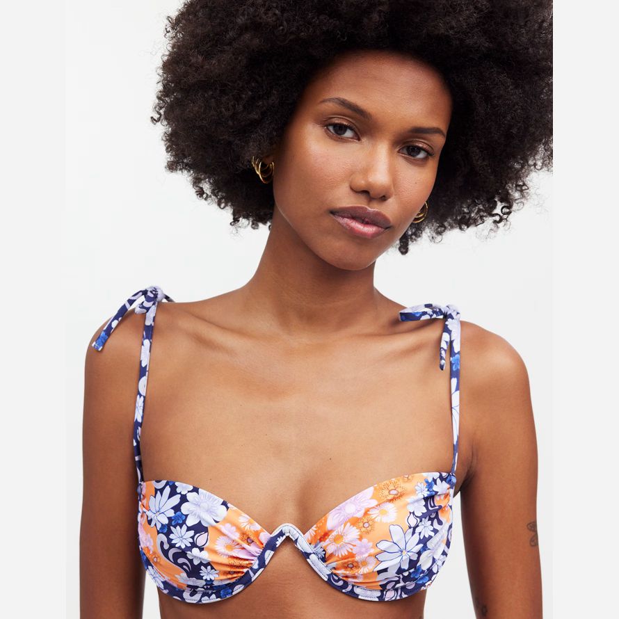 multicolor damen madewell agua bendita bikini top