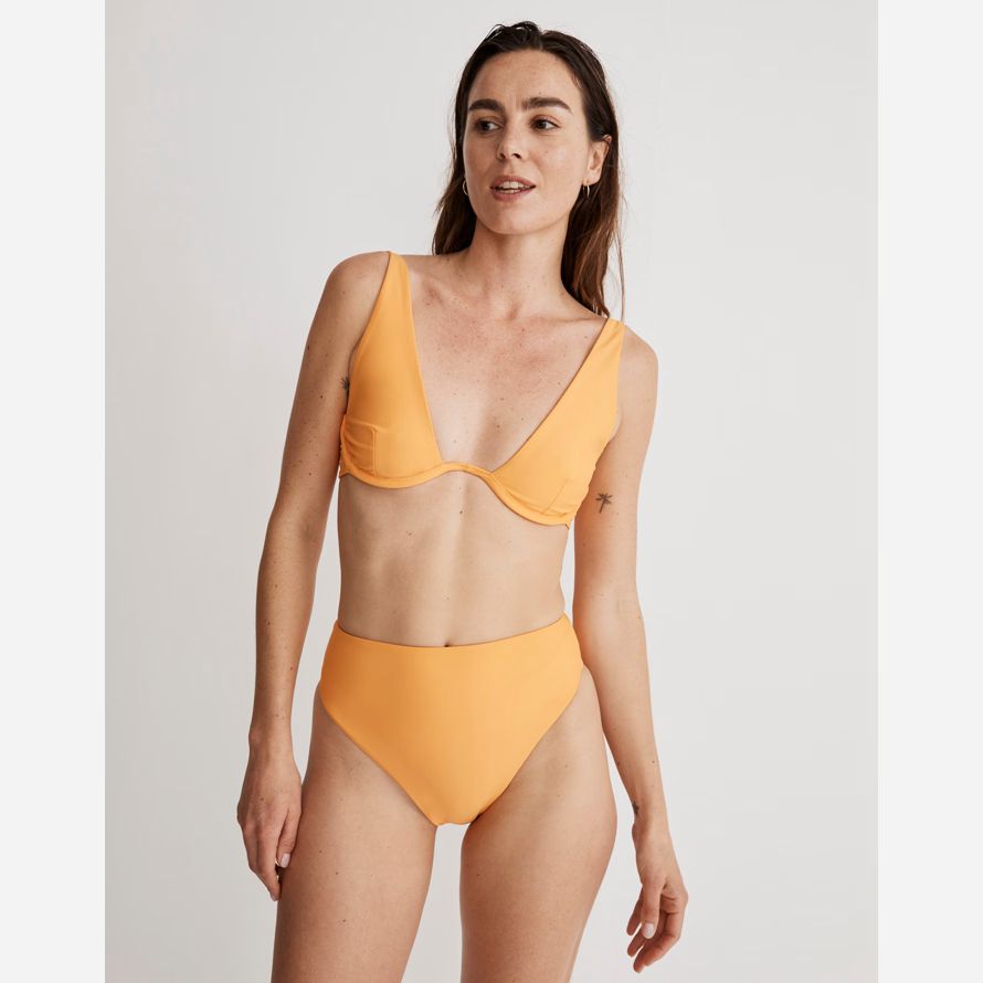 damen madewell jade swim paloma-bikini-top-orange