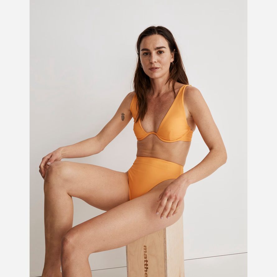 damen madewell jade swim paloma-bikini-top-orange