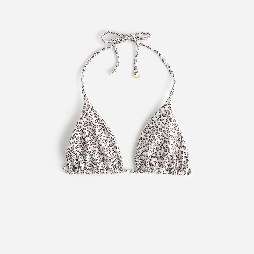 madewell zulu amp zephyr micro neckholder damen bikini-oberteil leopard