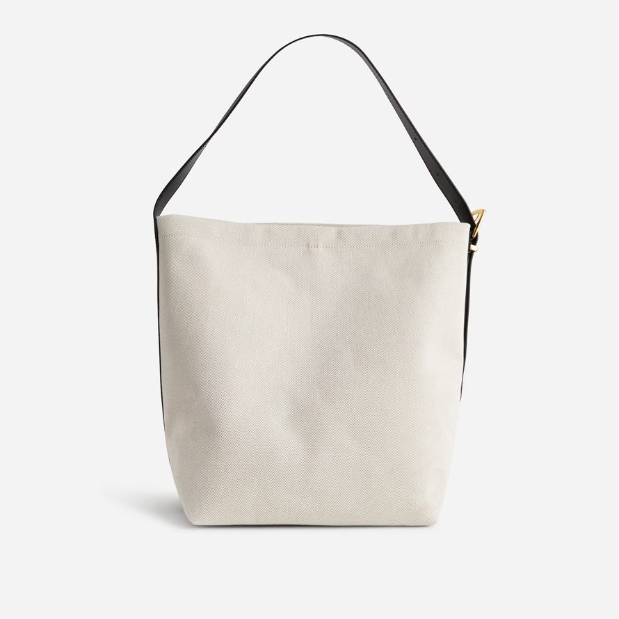 madewell das wesentliche extra große tote frauen eimer tasche weiß
