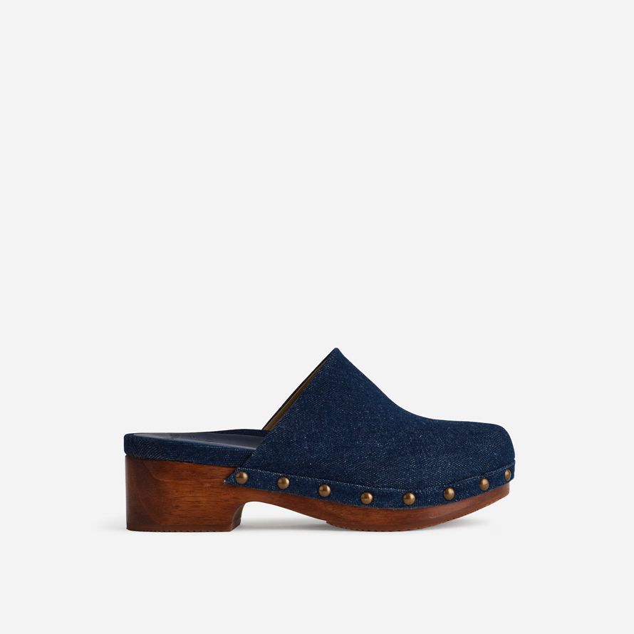 dark blue madewell x danskoᆴ alina denim damen clog