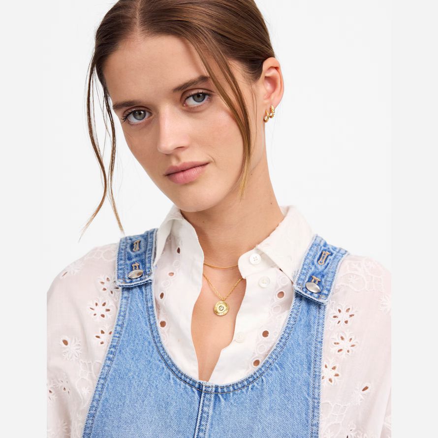 madewell denim scoopneck kurze damen overalls blau