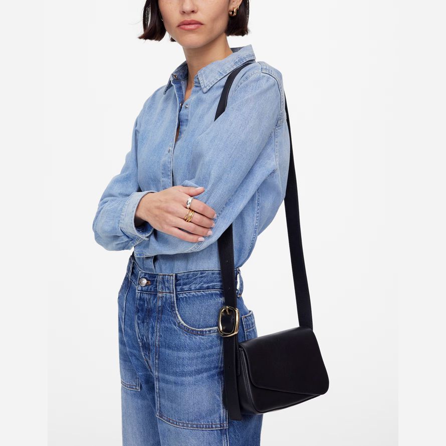 damen madewell die skulpturale schnalle crossbody bag black