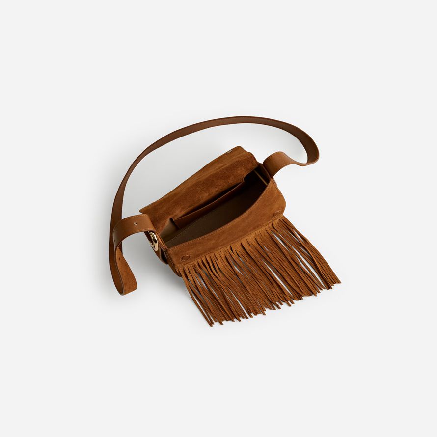 brown madewell die skulpturale schnalle womens crossbody bag