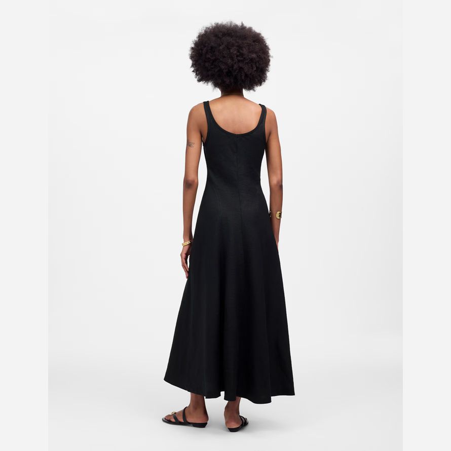 madewell scoopneck Ärmelloses midi-kleid womens black