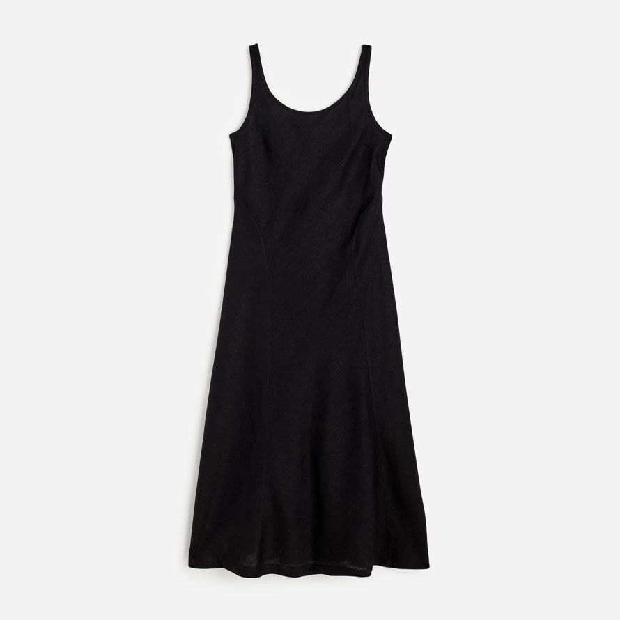 madewell scoopneck Ärmelloses midi-kleid womens black