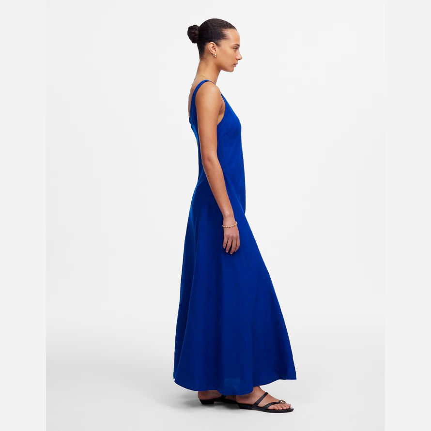 dark blue madewell scoopneck Ärmelloses midi-kleid womens